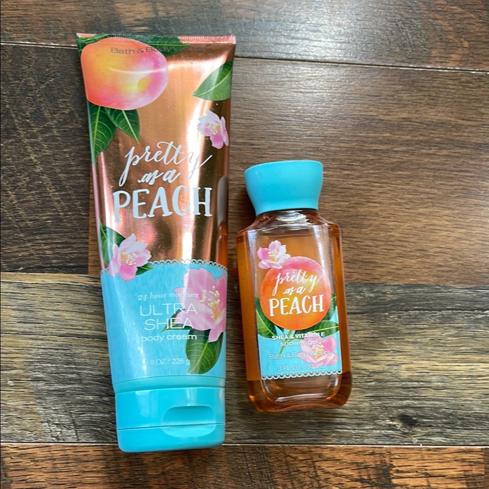 Bath & Body Works Pretty as a Peach Ultra Shea Body Cream and Shower Gel